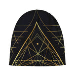 Geometric Pyramid Print Beanie