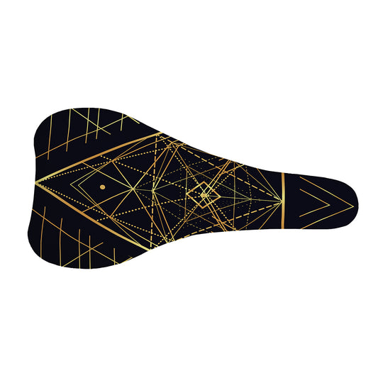 Geometric Pyramid Print Bicycle Seat Cover