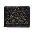 Geometric Pyramid Print Bifold Wallet