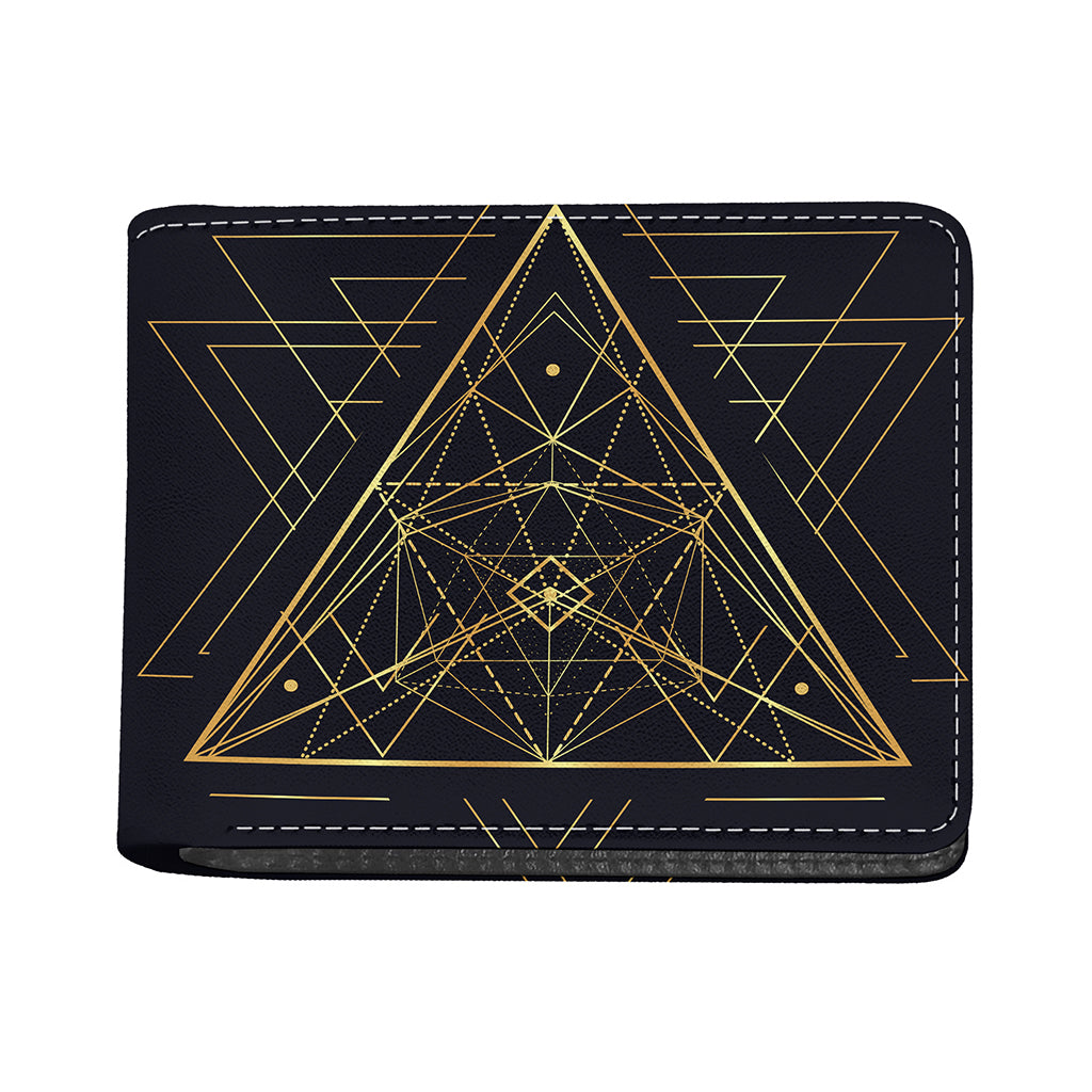 Geometric Pyramid Print Bifold Wallet