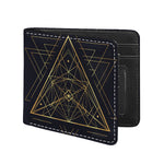 Geometric Pyramid Print Bifold Wallet