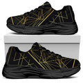 Geometric Pyramid Print Black Chunky Shoes