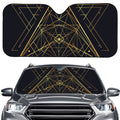 Geometric Pyramid Print Car Windshield Sun Shade