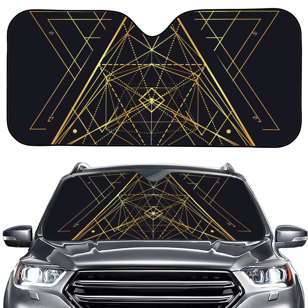 Geometric Pyramid Print Car Windshield Sun Shade