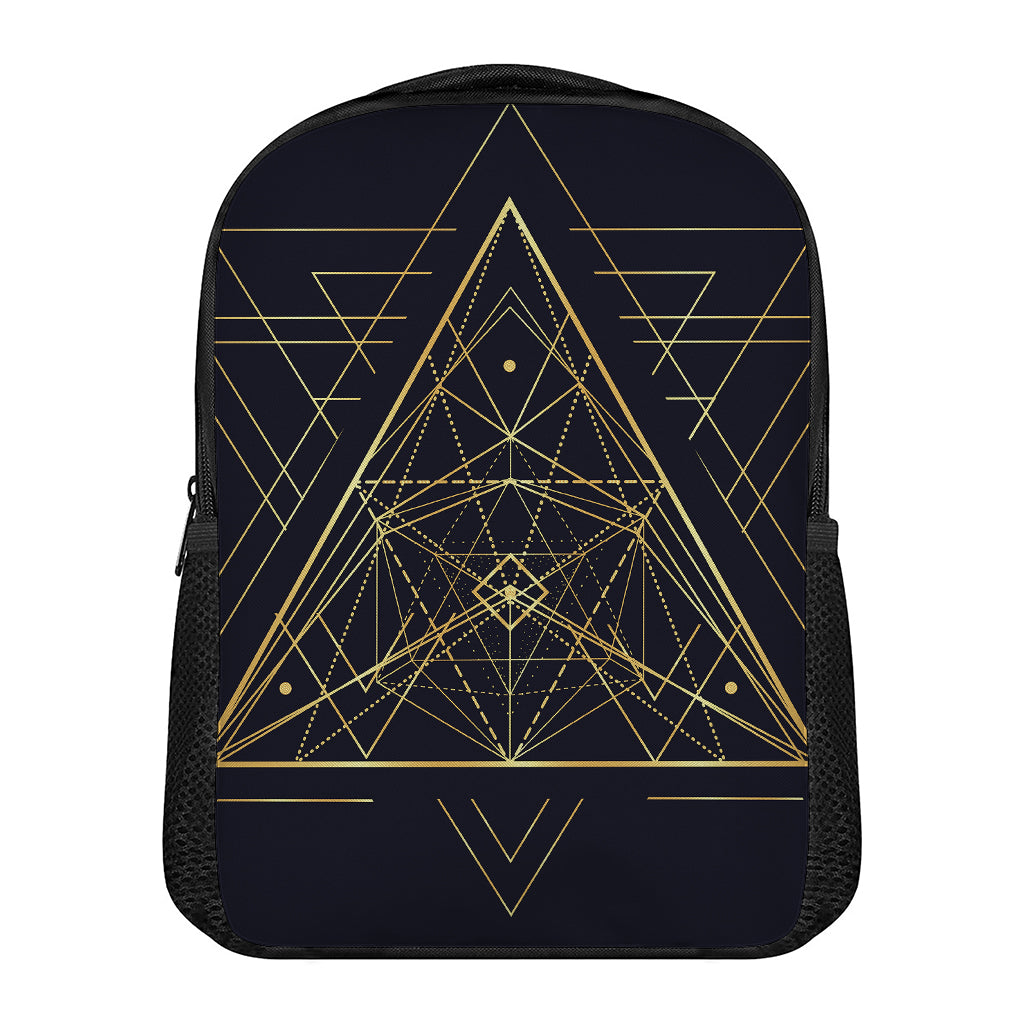 Geometric Pyramid Print Casual Backpack