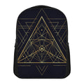 Geometric Pyramid Print Casual Backpack