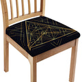 Geometric Pyramid Print Chair Cushion Cover