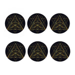 Geometric Pyramid Print Coaster Set