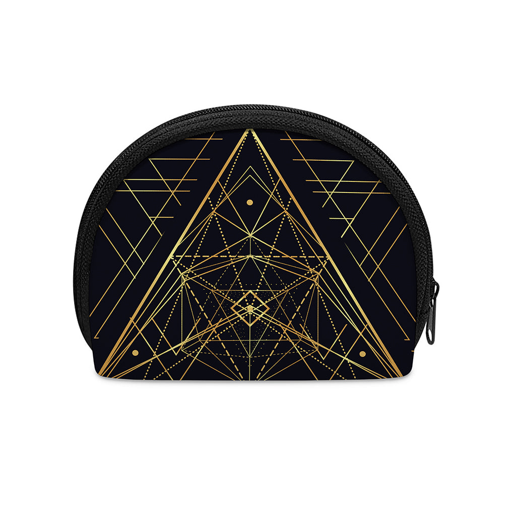 Geometric Pyramid Print Coin Purse