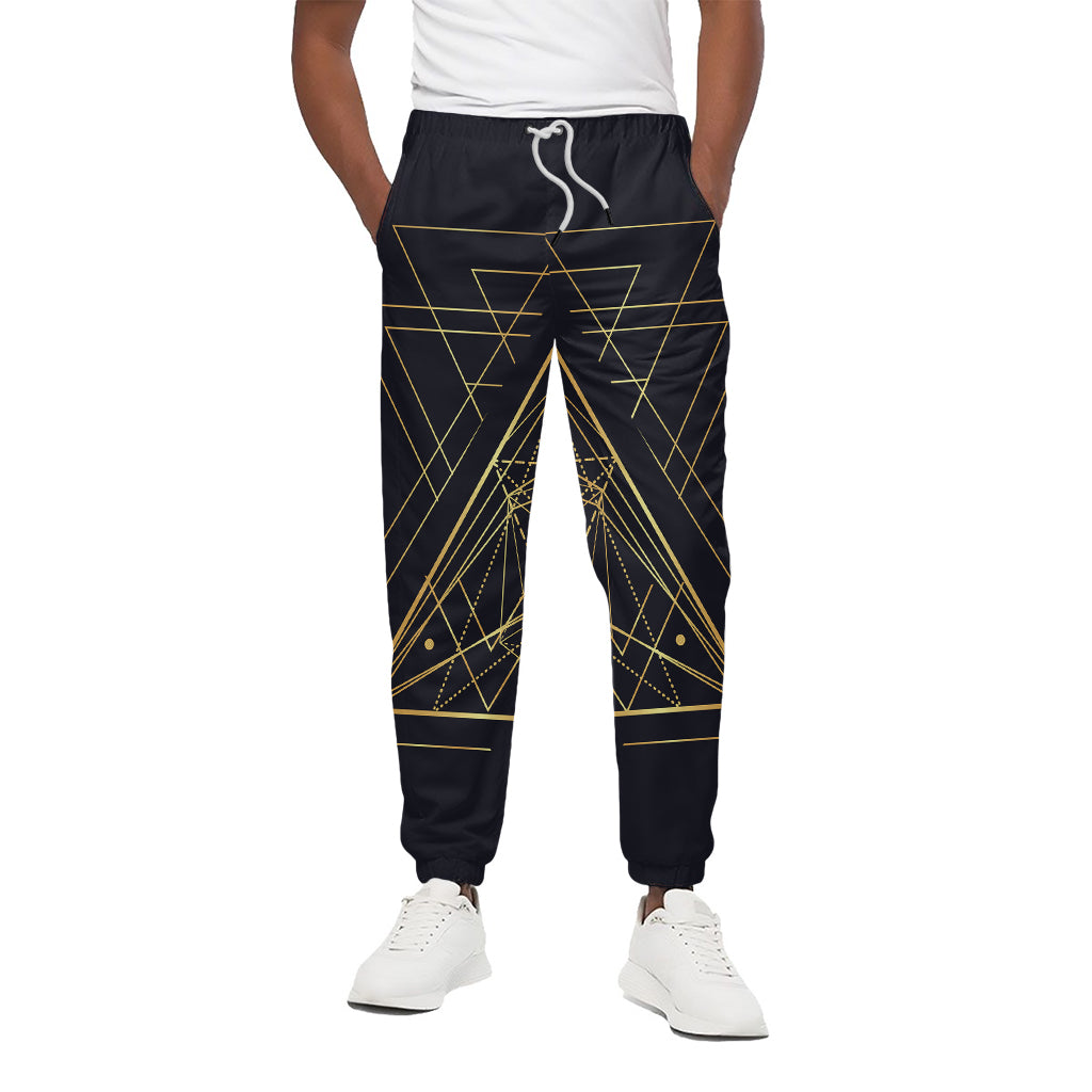 Geometric Pyramid Print Cotton Pants