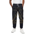Geometric Pyramid Print Cotton Sweatpants