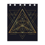 Geometric Pyramid Print Curtain