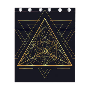 Geometric Pyramid Print Curtain