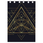 Geometric Pyramid Print Curtain