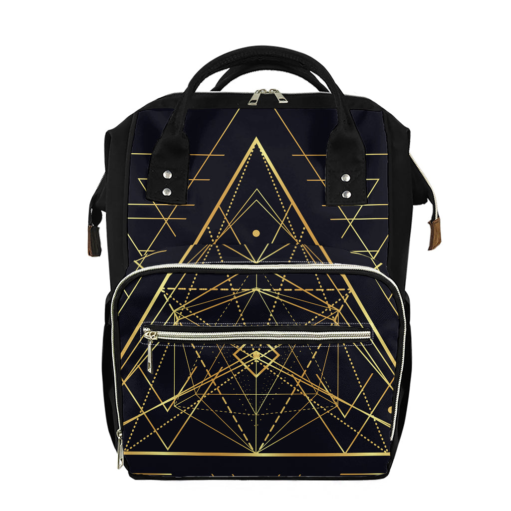 Geometric Pyramid Print Diaper Bag