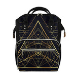 Geometric Pyramid Print Diaper Bag