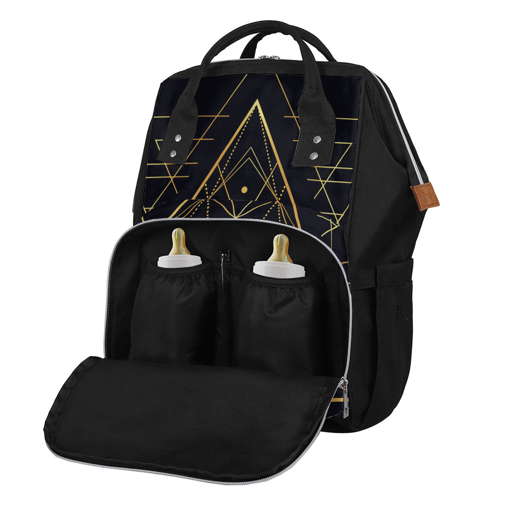 Geometric Pyramid Print Diaper Bag