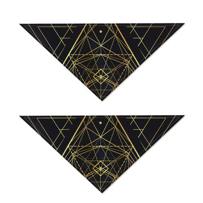 Geometric Pyramid Print Dog Bandana