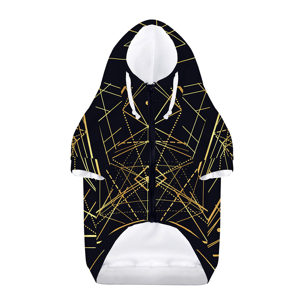 Geometric Pyramid Print Dog Zip Up Hoodie