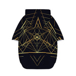 Geometric Pyramid Print Dog Zip Up Hoodie