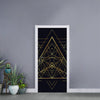 Geometric Pyramid Print Door Sticker