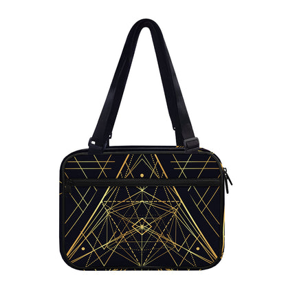 Geometric Pyramid Print Double Strap Bible Bag