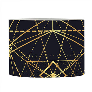 Geometric Pyramid Print Drum Lamp Shade