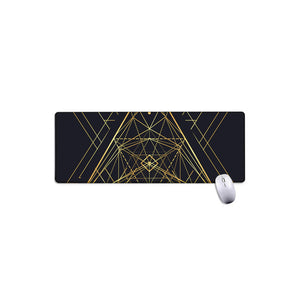 Geometric Pyramid Print Extended Mouse Pad