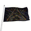 Geometric Pyramid Print Flag