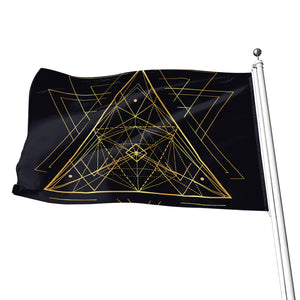 Geometric Pyramid Print Flag