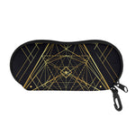 Geometric Pyramid Print Glasses Case