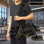 Geometric Pyramid Print Gym Bag