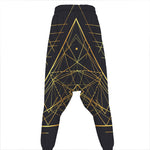 Geometric Pyramid Print Hammer Pants