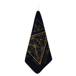 Geometric Pyramid Print Hand Towel