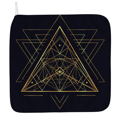 Geometric Pyramid Print Hand Towel