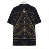 Geometric Pyramid Print Hawaiian Shirt