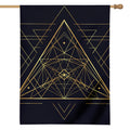 Geometric Pyramid Print House Flag