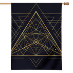 Geometric Pyramid Print House Flag