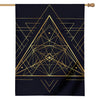 Geometric Pyramid Print House Flag