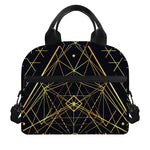 Geometric Pyramid Print Insulated Lunch Bag