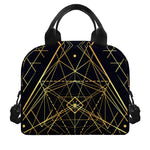 Geometric Pyramid Print Insulated Lunch Bag