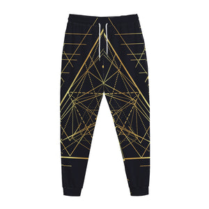 Geometric Pyramid Print Jogger Pants