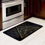 Geometric Pyramid Print Kitchen Mat