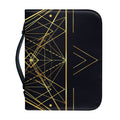 Geometric Pyramid Print Leather Bible Cover