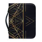 Geometric Pyramid Print Leather Bible Cover