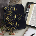 Geometric Pyramid Print Leather Bible Cover