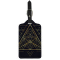 Geometric Pyramid Print Luggage Tag