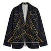 Geometric Pyramid Print Men's Blazer