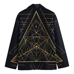 Geometric Pyramid Print Men's Blazer