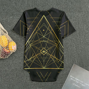 Geometric Pyramid Print Men's Bodysuit